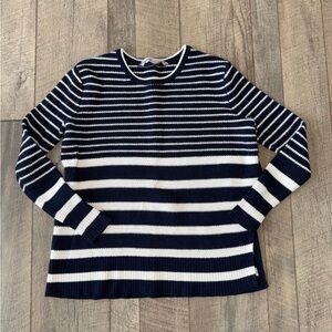 Athleta Navy & White Striped Women's Sweater